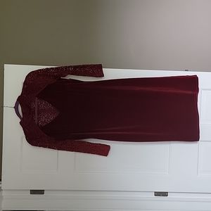 Velvet and lace dress